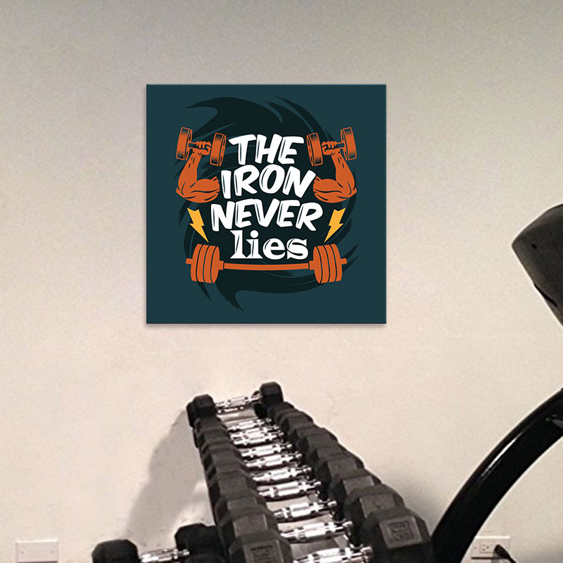 Tranh canvas “The iron never lies” chất  M2