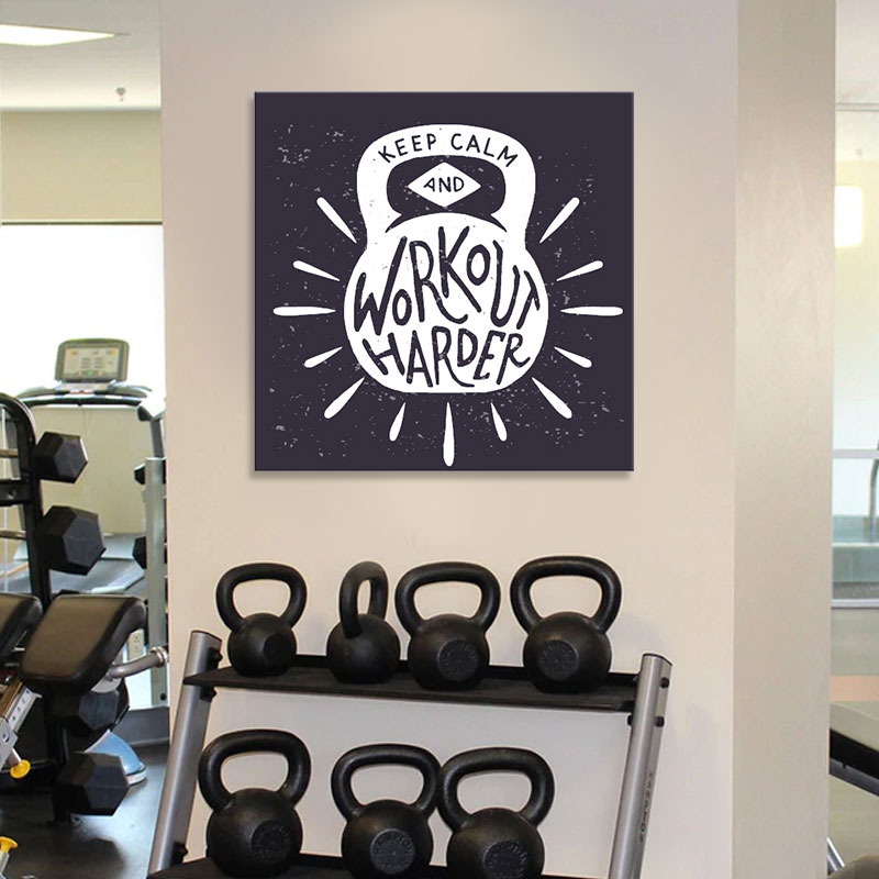 Ảnh gym đẹp “Keep calm and workout harder” M2
