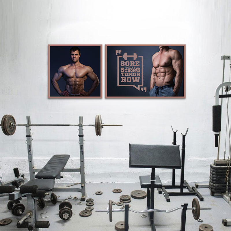 Bộ 2 tranh gym “Sore today strong tomorrow” M4