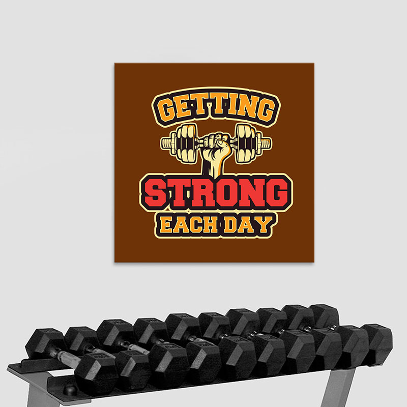 Tranh canvas “Getting Strong each day” chất M3