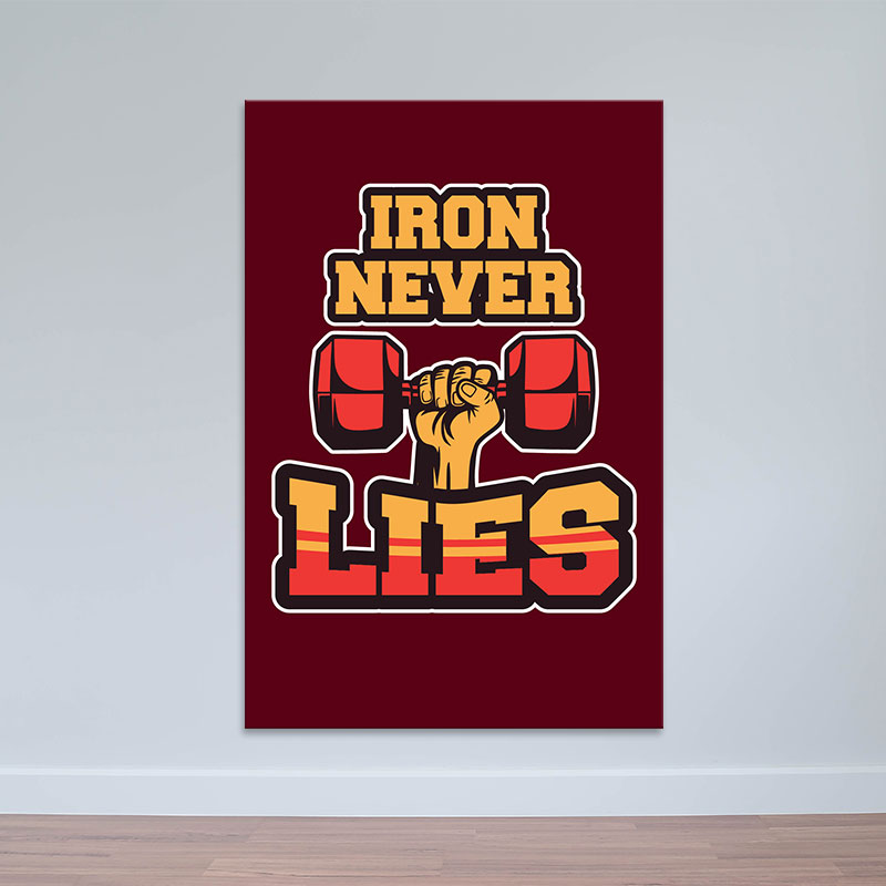 Tranh canvas “Iron never lies” chất  M2