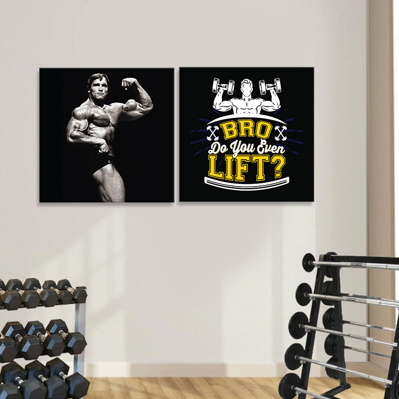 Bộ 2 ảnh tiếng anh treo phòng gym ấn tượng “Bro, do you even lift”  M1