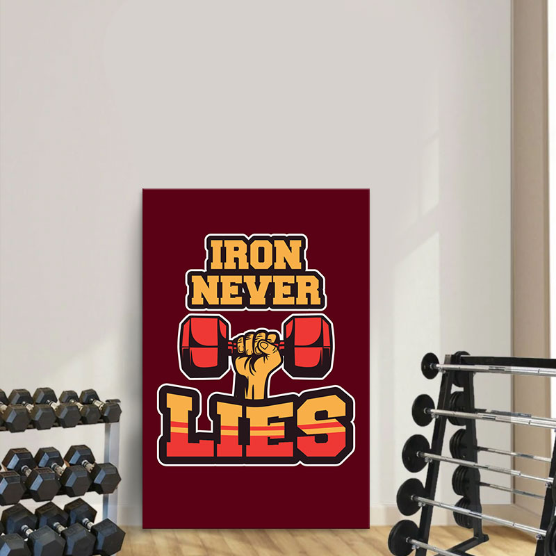 Tranh canvas “Iron never lies” chất  M2