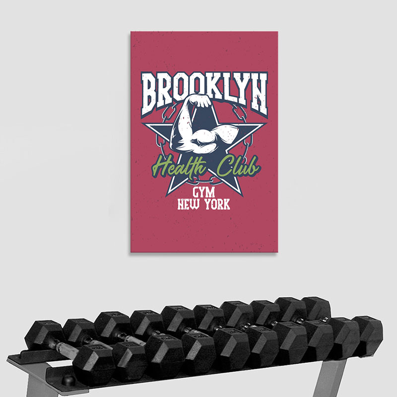 Ảnh slogan phòng thể hình đẹp “Health club gym NewYork” M1