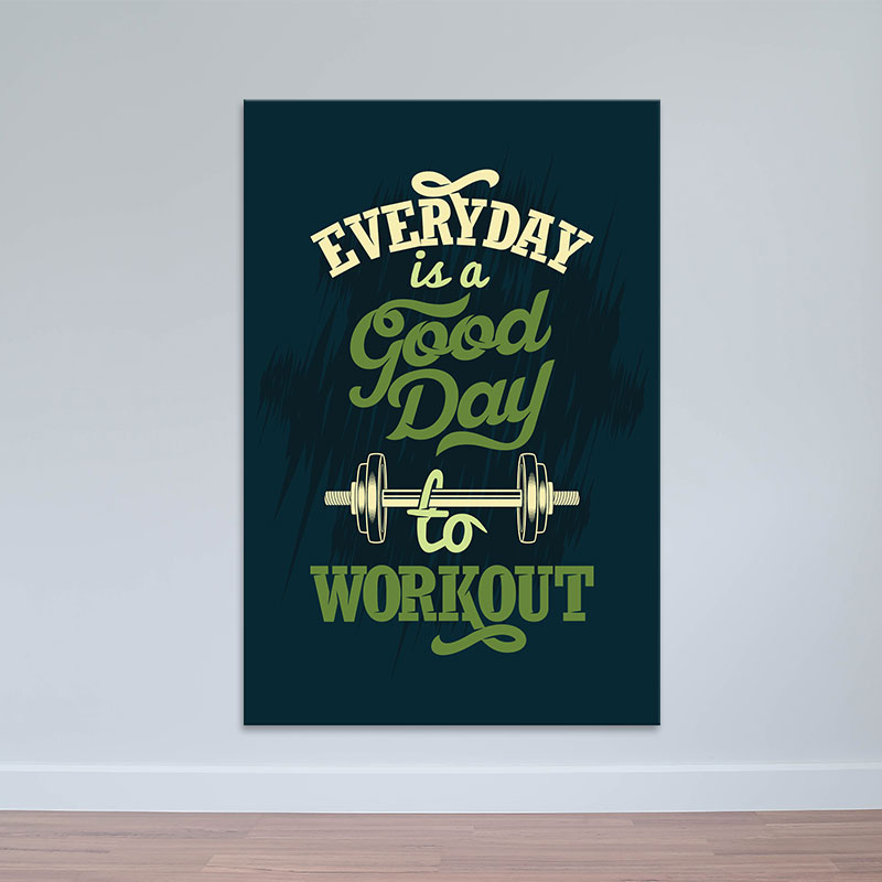 Tranh canvas “Good day to workout” chất M2