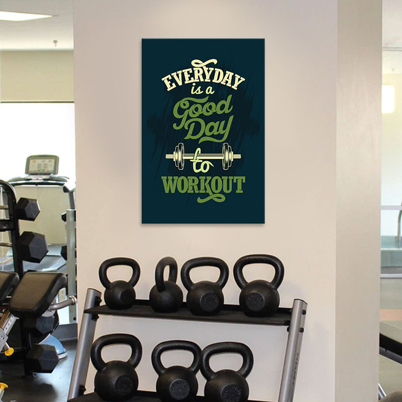 Tranh canvas “Good day to workout” chất M2