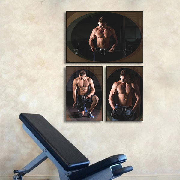 Bộ 3 tranh trang trí phòng gym – W401 M5