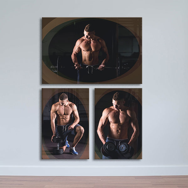 Bộ 3 tranh trang trí phòng gym – W401 M5