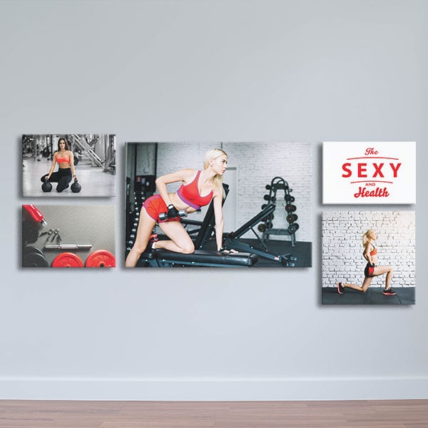 Bộ 5 tranh trang trí phòng tập gym “The sexy and health”  W406 M6