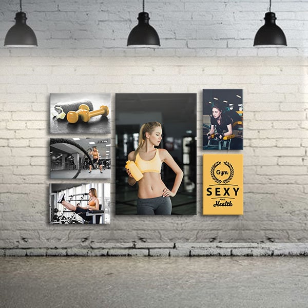 Bộ 6 tranh treo tường Gym “Gym sexy and health” W407 M6
