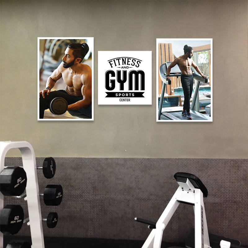 Bộ 3 tranh Gym and Fitness M5