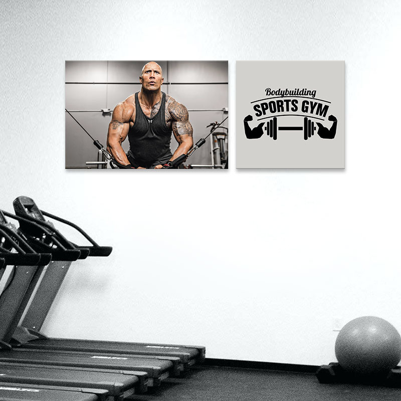Bộ 2 tranh gym “Bodybuilding” M5