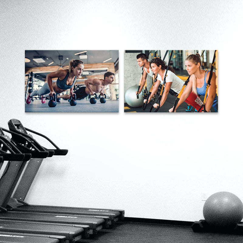 Bộ 2 tranh gym khỏe mạnh M5