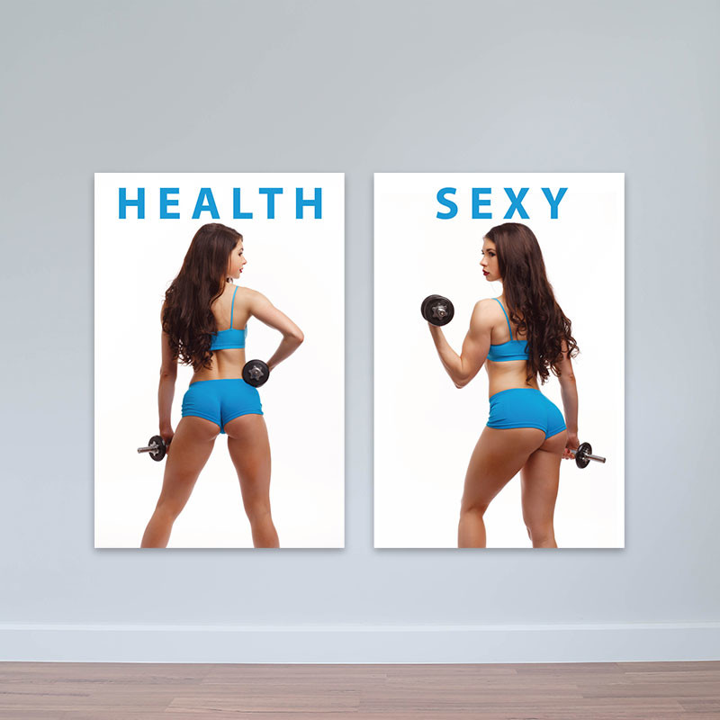 Bộ 2 tranh gym “Health and sexy” M5