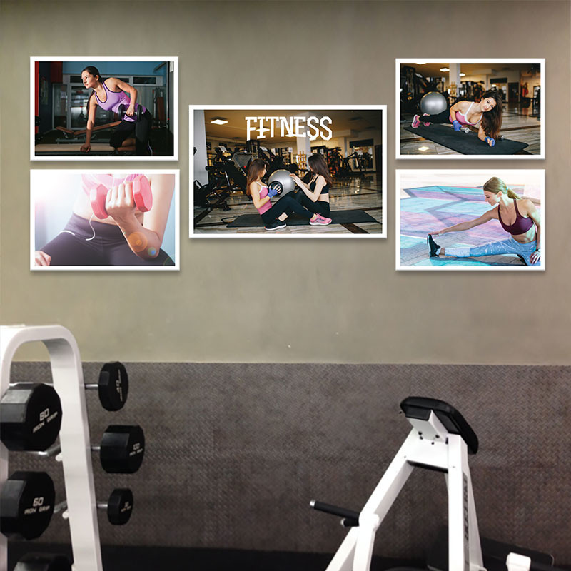 Bộ 5 tranh tập luyện Fitness sức khỏe cho nữ   M4