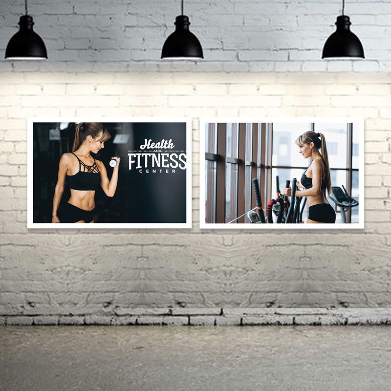 Bộ 2 tranh fitness M5