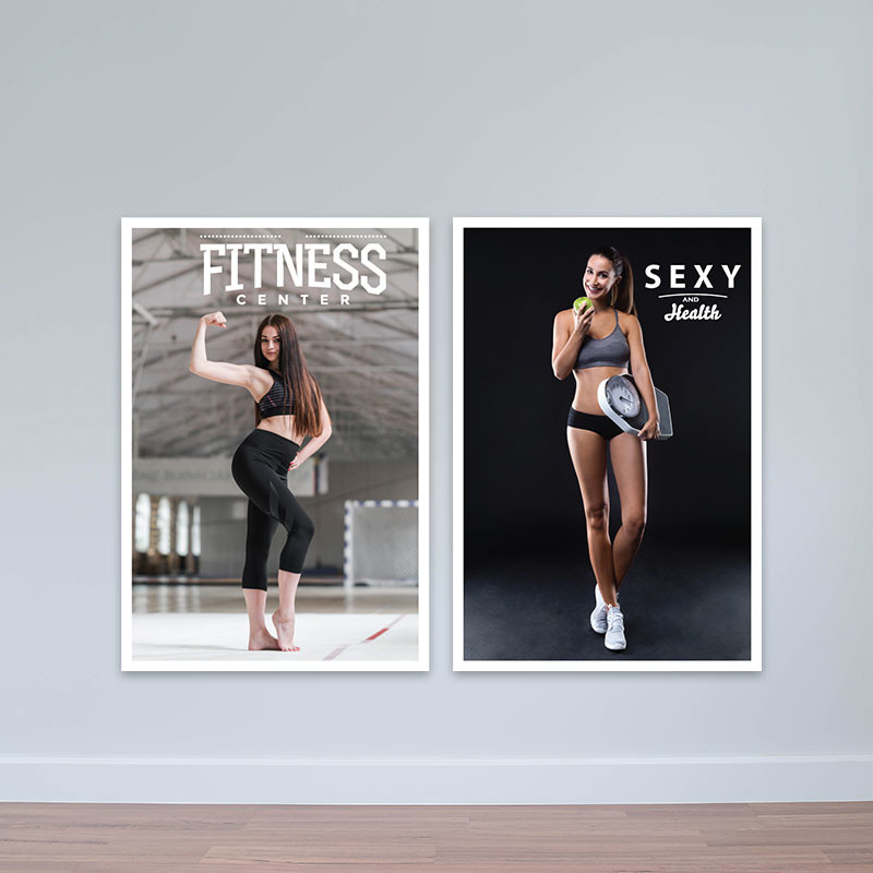 Bộ 2 tranh fitness độc đáo  M5