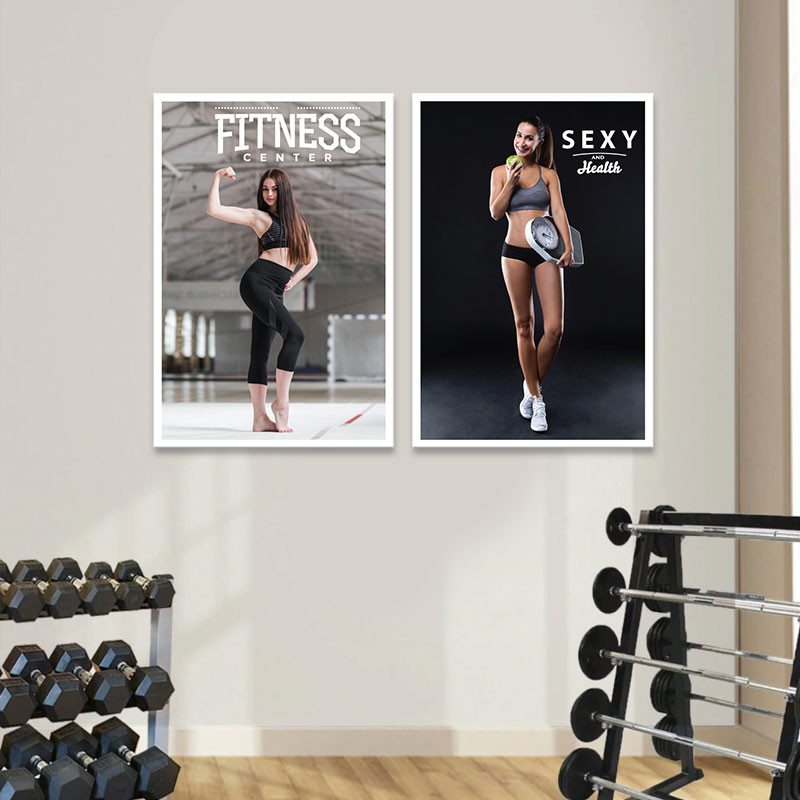 Bộ 2 tranh fitness độc đáo  M5