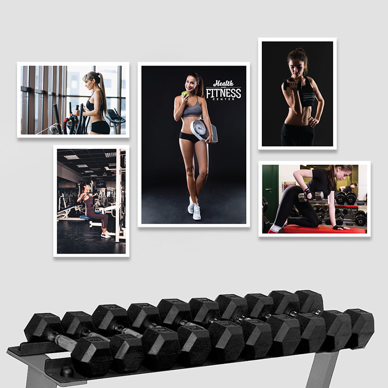 Bộ 5 tranh tập luyện Fitness khỏe và đẹp   M4