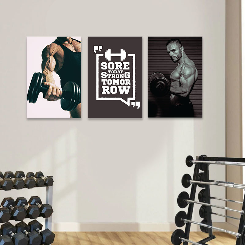 Bộ 3 tranh gym ấn tượng M5