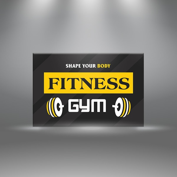 Tranh phòng tập gym “Share you body fitness gym” – W399 M5