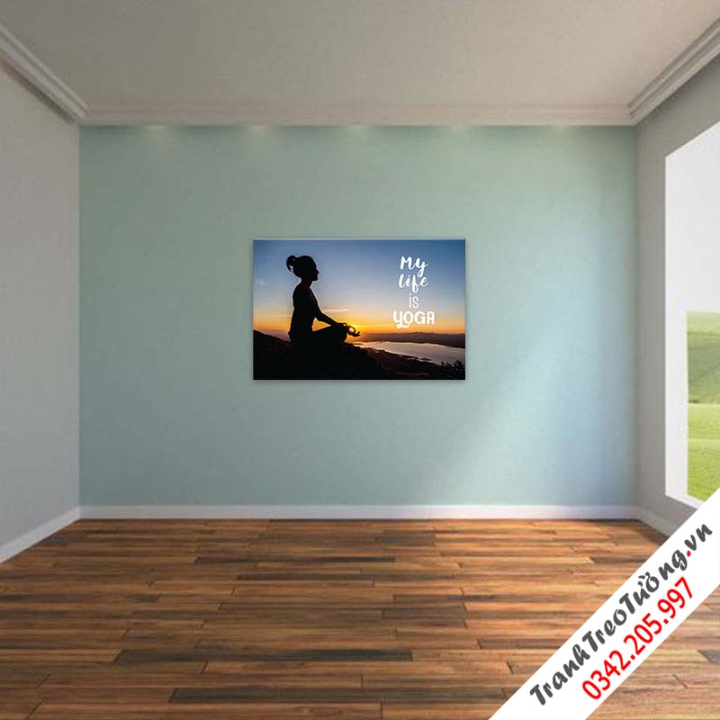 Tranh treo tường Yoga buổi sớm mai   M1