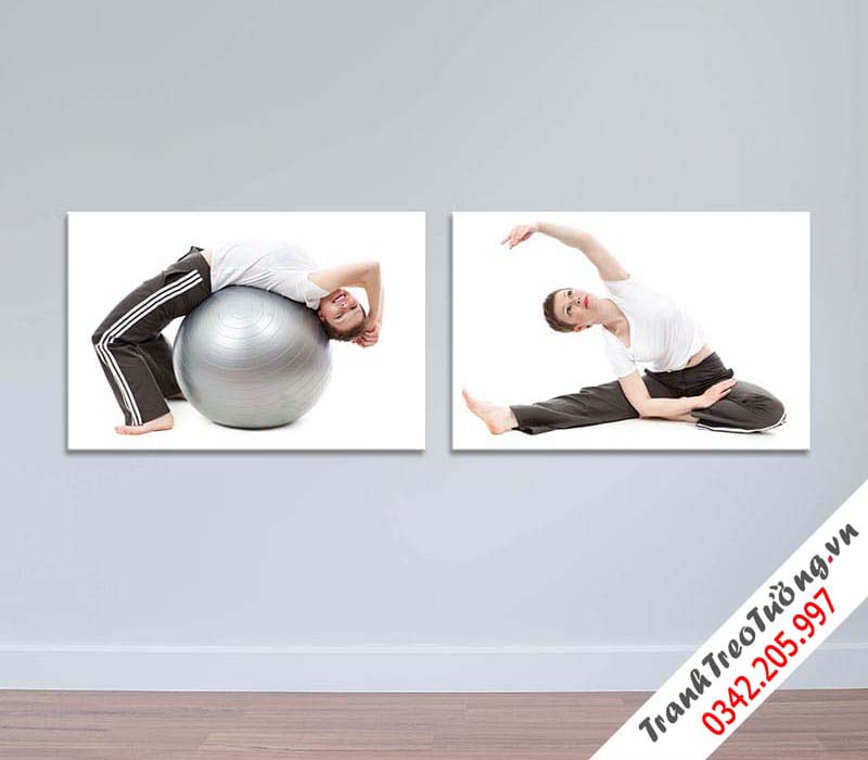 Bộ 2 Tranh yoga nghệ thuật  M2