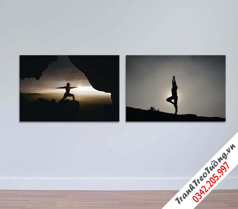 Bộ 2 Tranh yoga nghệ thuật M2