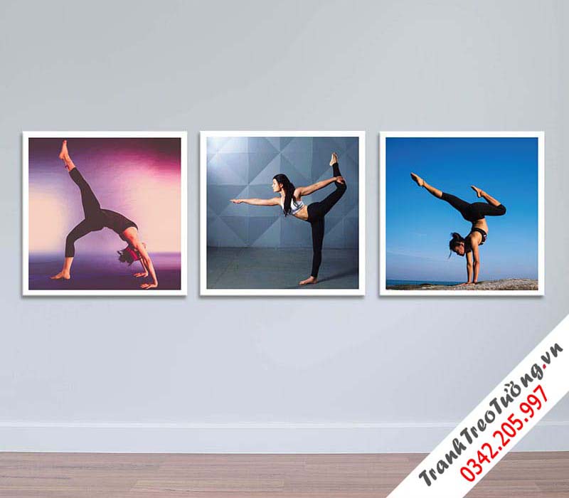 Bộ 3 Tranh yoga Khỏe và Đẹp 2 M2