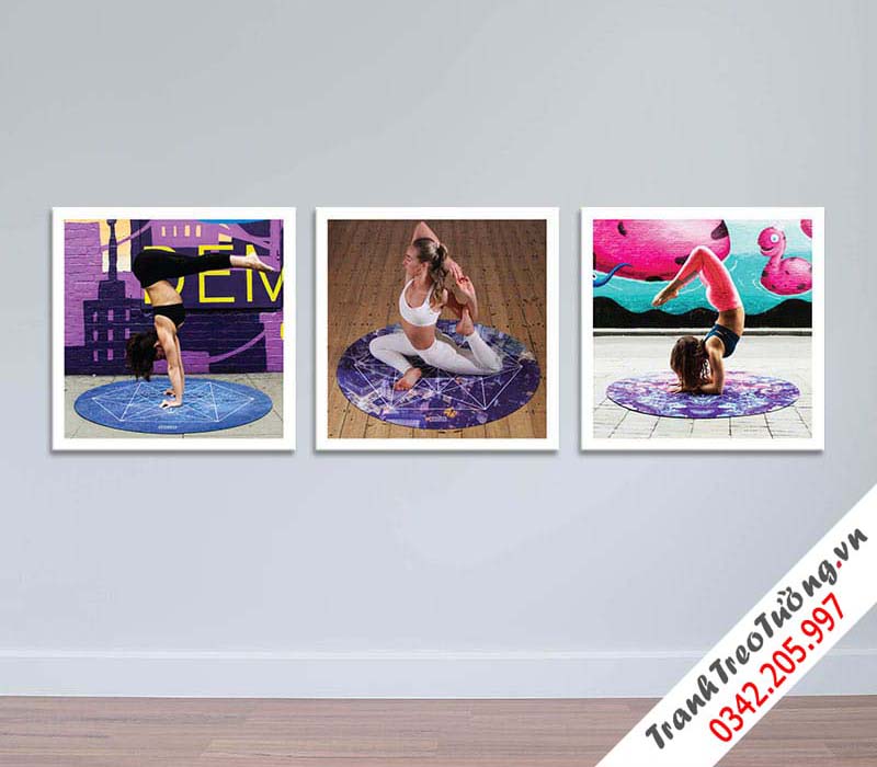 Bộ 3 Tranh yoga  Khỏe và Đẹp M2