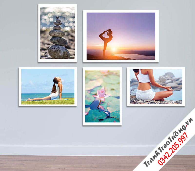 Bộ 5 Tranh yoga và cuộc sống  M2