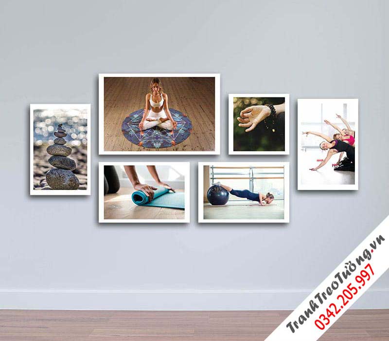 Bộ 6 tranh treo tường cho phòng Yoga W1141 M3