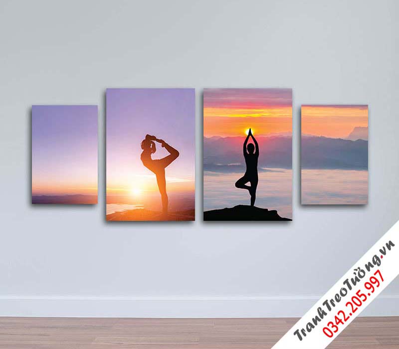 Tranh treo tường Yoga ép gỗ W1140 M3