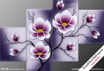 Tranh Bình Hoa Sứ M29