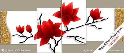 Tranh Bình Hoa Sứ M37