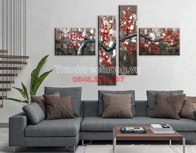 Tranh Hoa Đào Nghệ Thuật M22