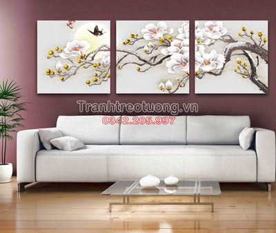 Tranh Hoa Đào Nghệ Thuật M44