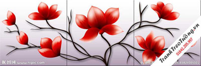 Tranh Lọ Hoa 3 Bức M12