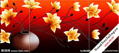 Tranh Lọ Hoa 3 Bức M19