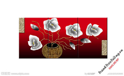 Tranh Lọ Hoa 3 Bức M20