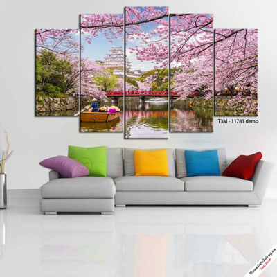 Tranh Phong Cảnh Đồi Hoa Tím M17
