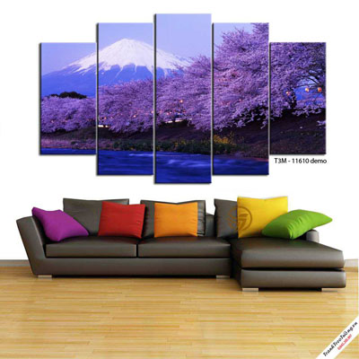 Tranh Phong Cảnh Đồi Hoa Tím M18