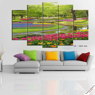 Tranh Phong Cảnh Vườn Hoa M8