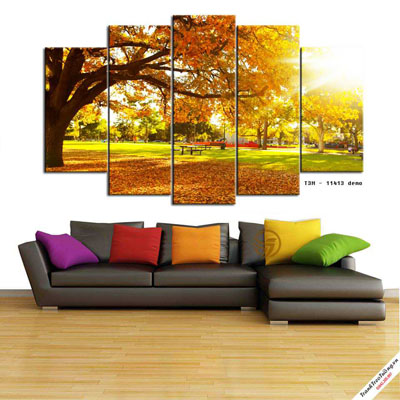 Tranh Phong Cảnh Rừng Núi Mùa Thu M17