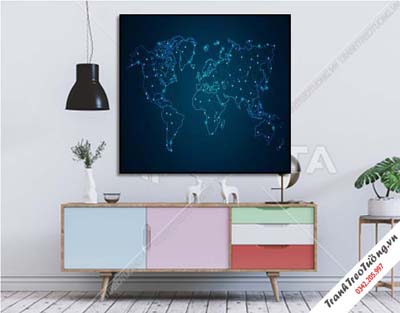 Tranh bản đồ thế giới M11
