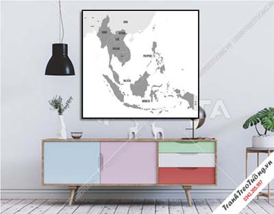 Tranh bản đồ thế giới M13