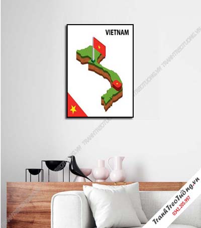 Tranh bản đồ việt nam M14