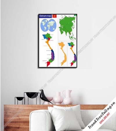 Tranh bản đồ việt nam M17