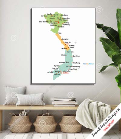 Tranh bản đồ việt nam M3