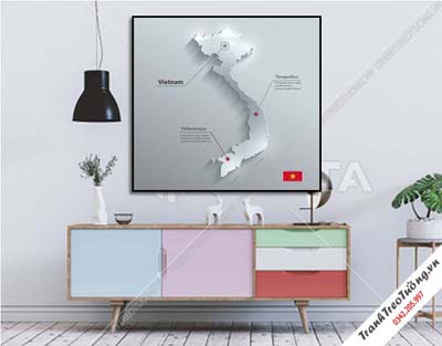 Tranh bản đồ việt nam M32